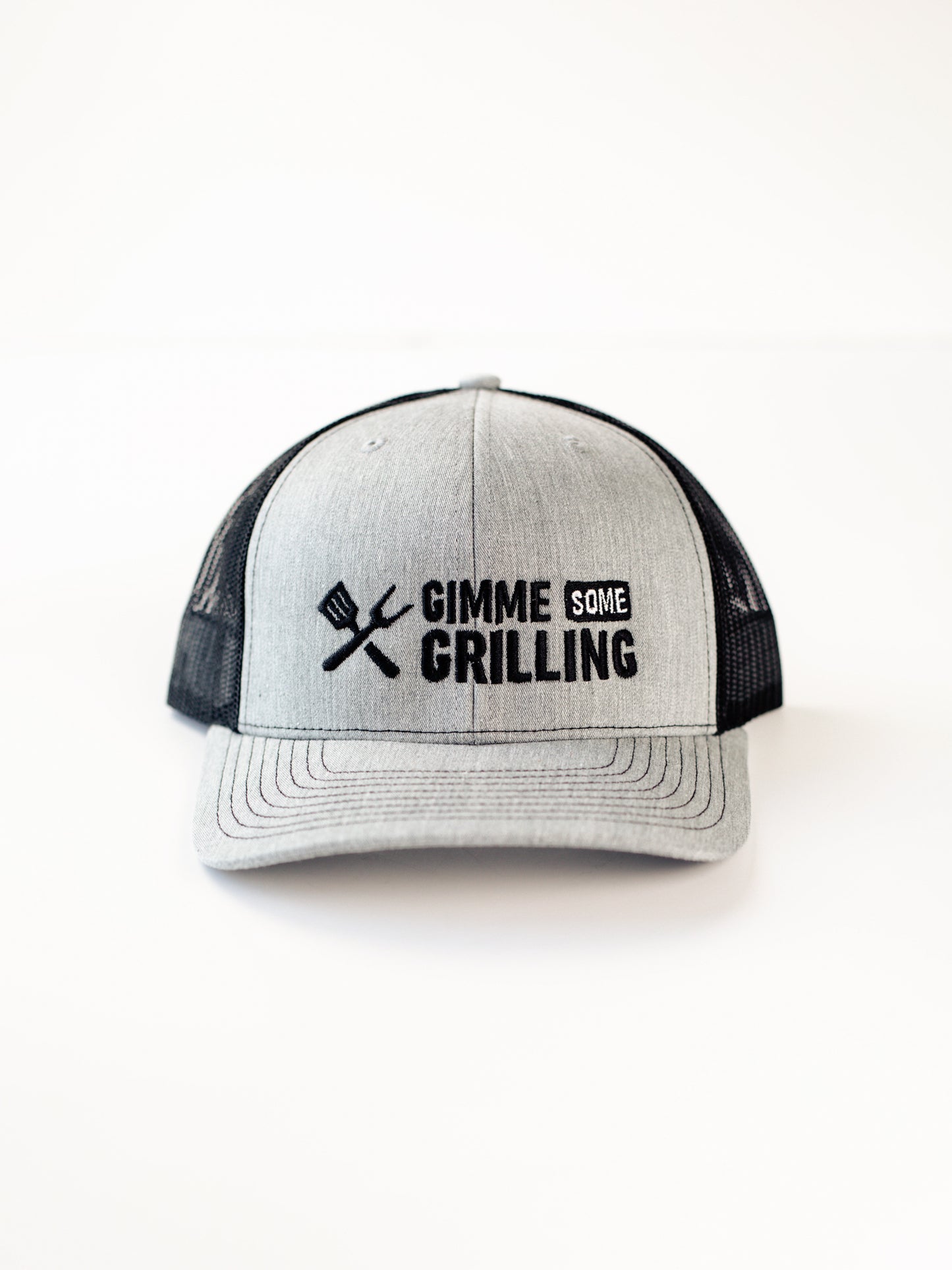 Mesh Gray and Black Hat