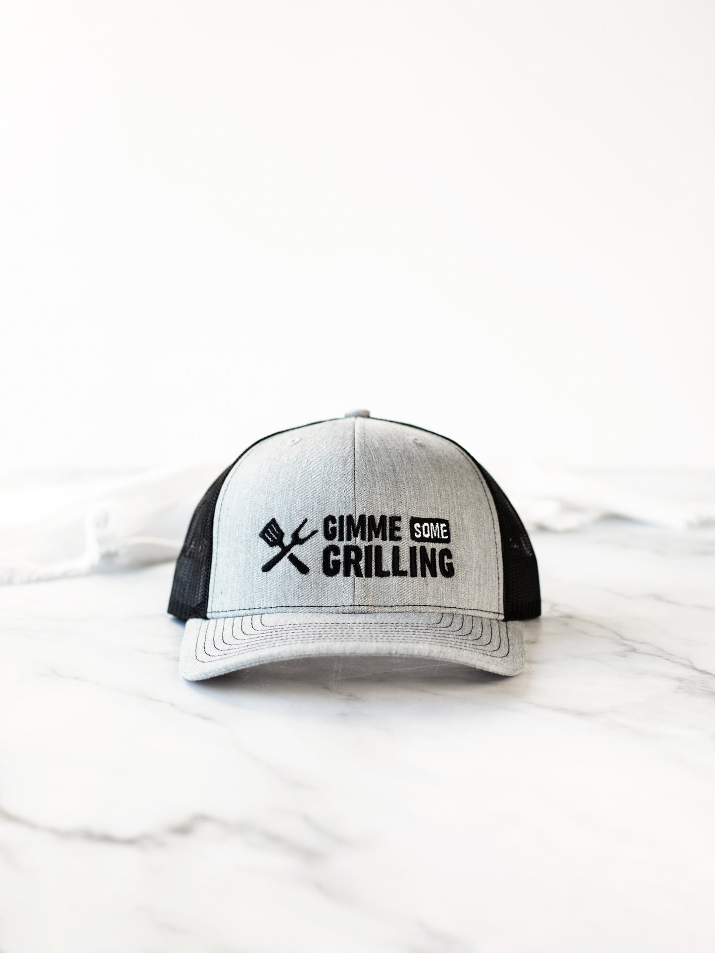 Mesh Gray and Black Hat